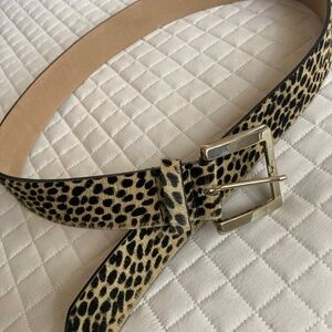 New cheetah stamped belt on cowhide